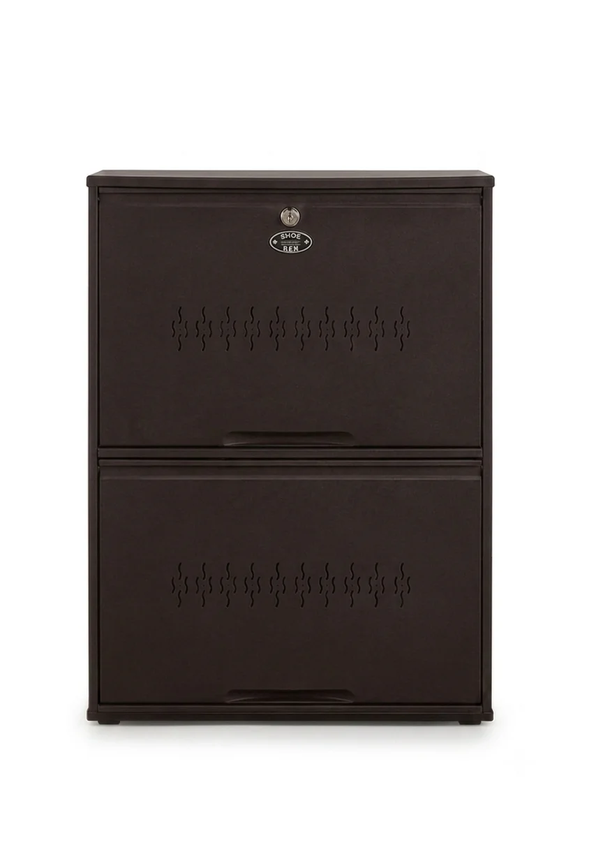 2 Step Shoe Rack (6 Pairs) in Coffee Brown view 1