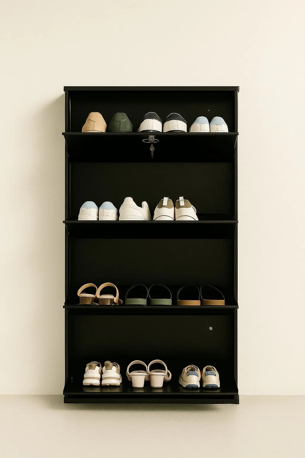 4 Step Shoe Rack (12 Pairs) - Coffee Brown view 2
