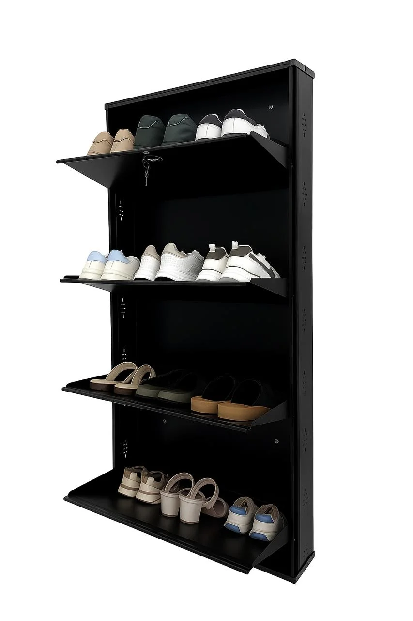 4 Step Shoe Rack (12 Pairs) - Coffee Brown view 3